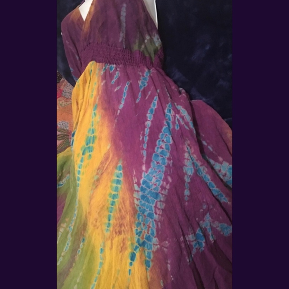 Beautiful dyed high and low dress